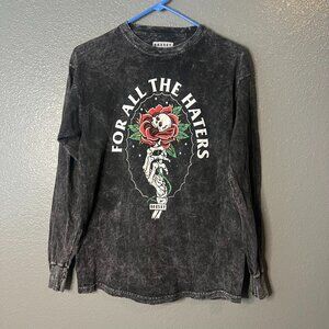 Boxset "For All The Haters" Graphic Long Sleeve Tee - Size Medium
